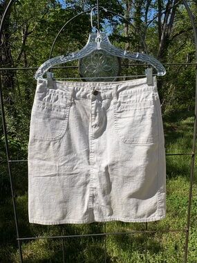 Mudd Cream Mini Skirt Women's Y2K Vintage Neutral Summer Spring Large Casual